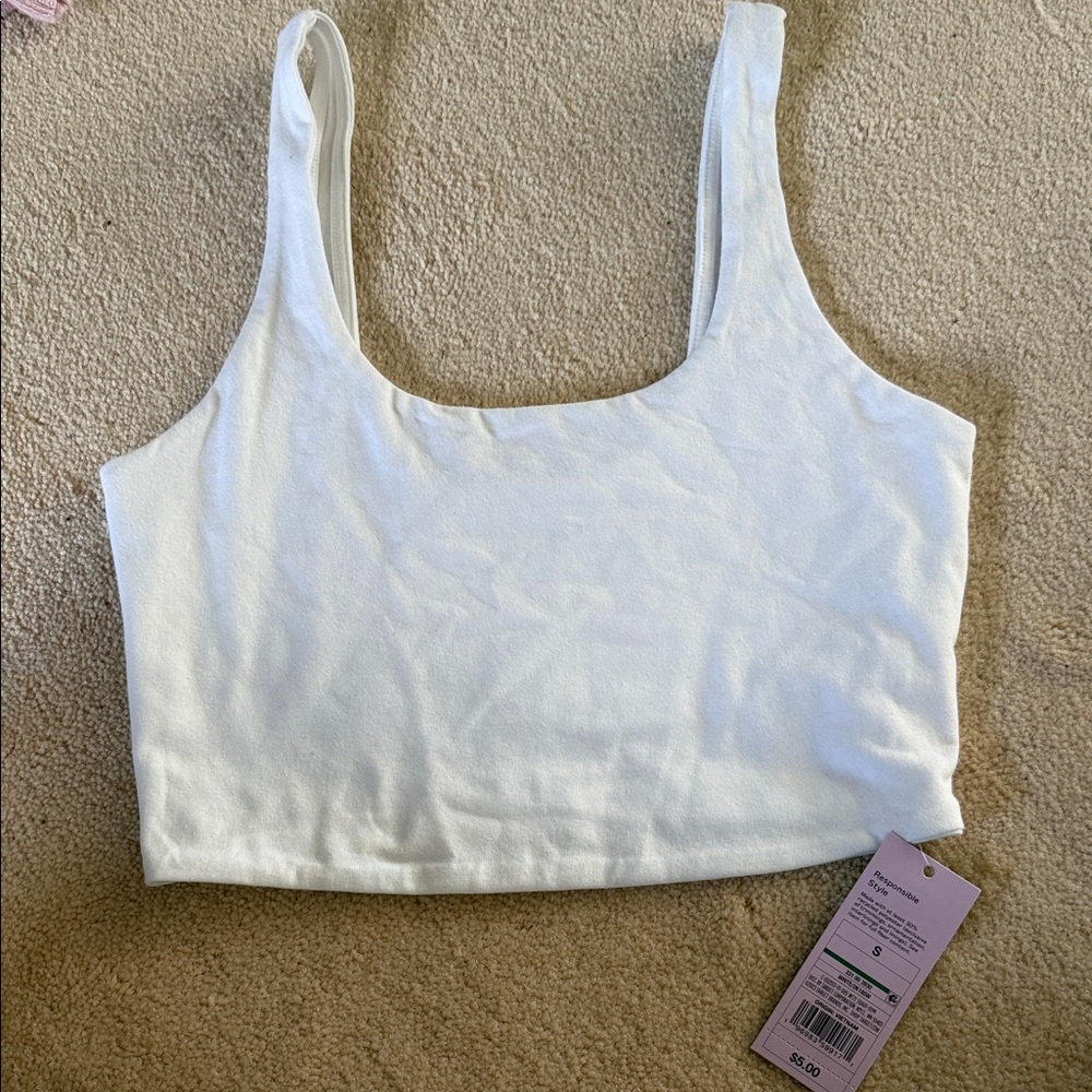Wild Fable White Crop Top